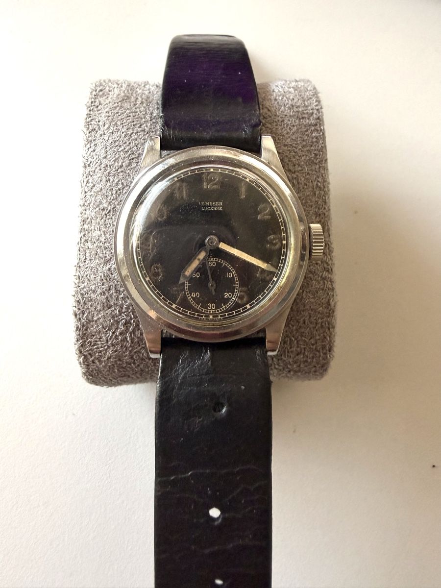 Orologi: E. Moser Lucerne - Einzigartige schwarze Patina - – Usato da Lenzburg venduto da Raoul.und.Co 1