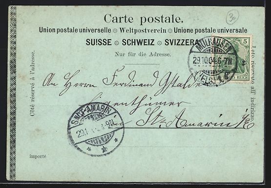 Cartoline postali: Mondschein-AK St. Gallen, Gesamtansicht  – Usato da Berlin venduto da bartko-reher 1