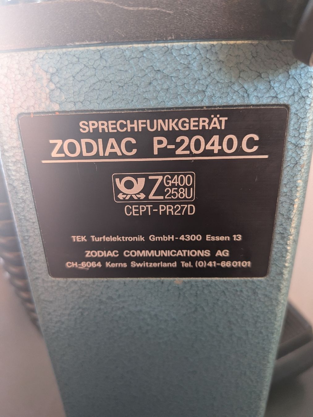 Funktechnik: Zodiac P-2040 C , rar, mit Hand-Mic – Gebraucht aus Basel von Sankyo 1