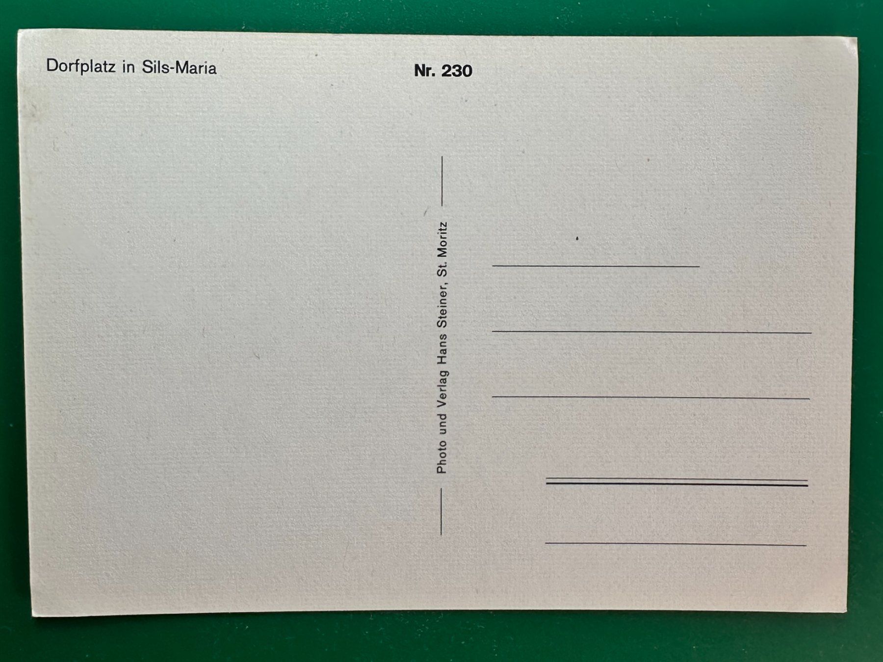 Cartes postales: Dorfplatz ins Sils-Maria - Oldtimer - belebt – D'occasion à Steg VS par _vinci_ 1