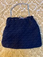 Sac à main vintage noir crochet fait main