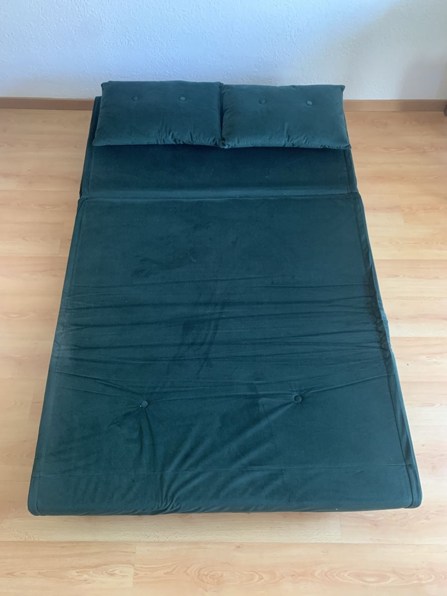 Divani: Schlafsofa aus Samt smaragdgrün – Usato da Zürich venduto da bichsumuesli 3