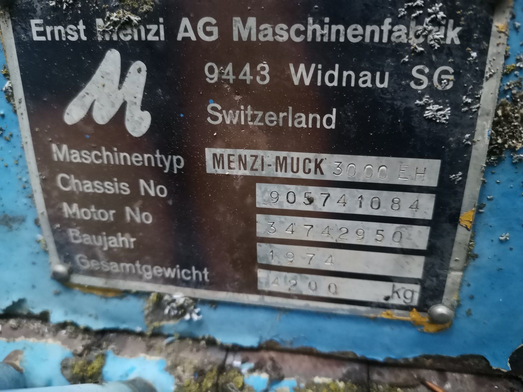 Menzi Muck Escavatori: Menzi Muck 3000EH ab Platz – Difettoso da Conters venduto da Fer_k9f6 3