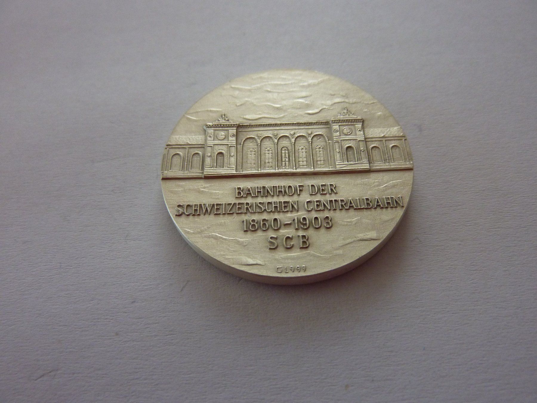 Medaglie: Silbermedaille : 125 Jahre Centarlbahnhof Basel  1985 – Nuovo (secondo la descrizione) da Arch venduto da Liam1919 1