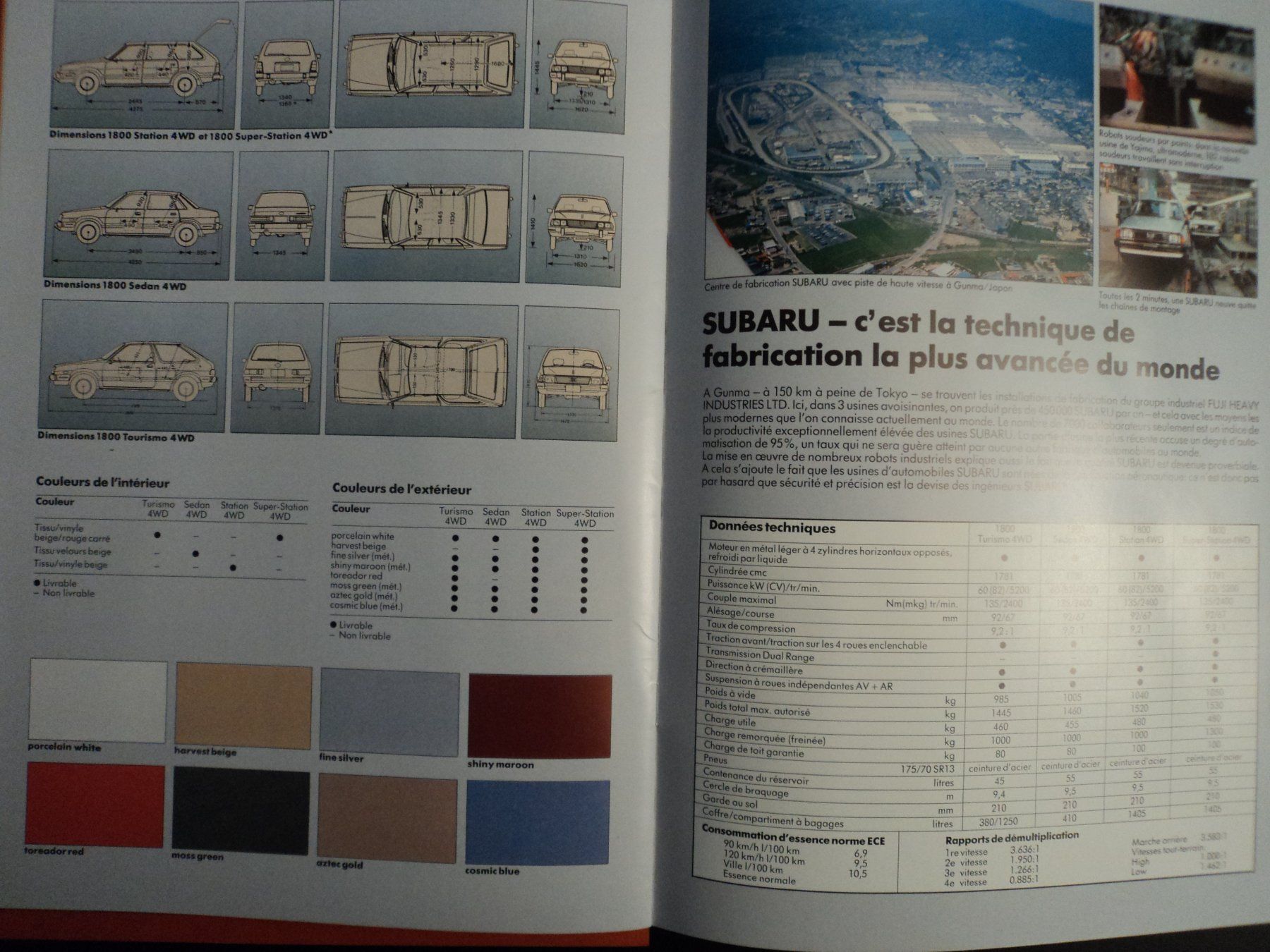 Subaru Dokumente: Prospekt Subaru Jahresprogramm 1980er – Gebraucht aus Schwarzenburg von modelCARama 7