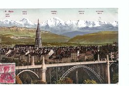 BERN  Kornhausbrücke 1911, Alpen