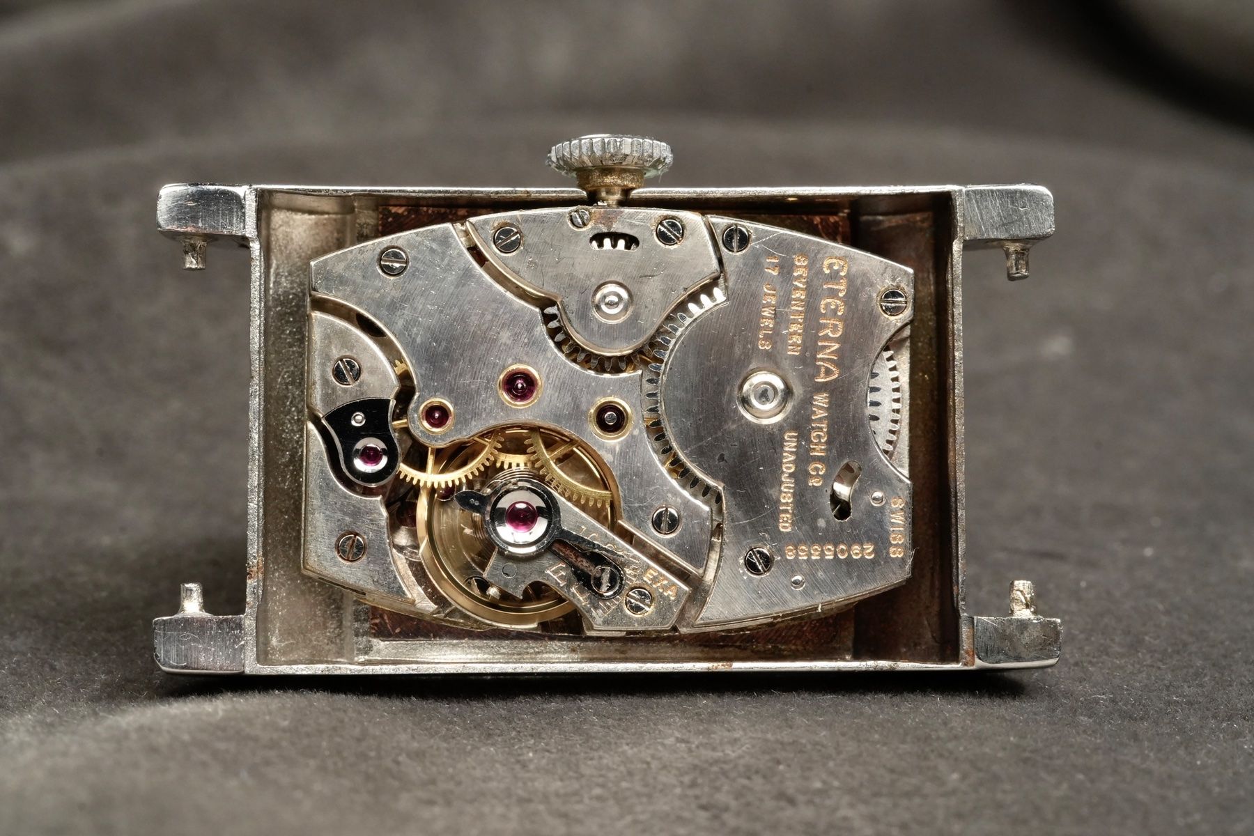 Eterna Orologi: Eterna - Tank Canapé Art-Deco Steel Rectangular 1940 Uhr – Usato da Morcote venduto da chronoservice 4