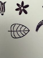 Rubber stamp: leaf