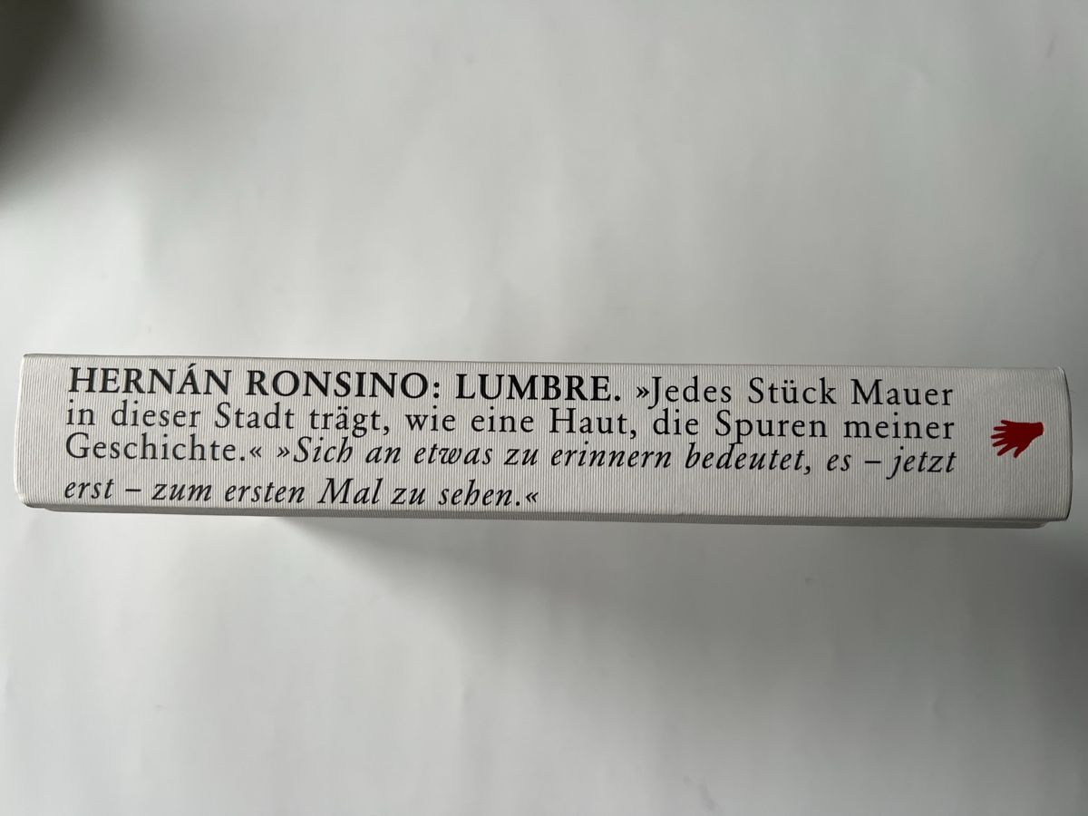 Libri: Hernan Ronsino Lumbre bilgerverlag – Usato da Luzern venduto da nochnichtaltpapier 2