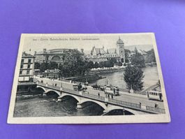 Zürich, Bahnhofsbrücke, Landesmuseum alte Ak, ca.1920