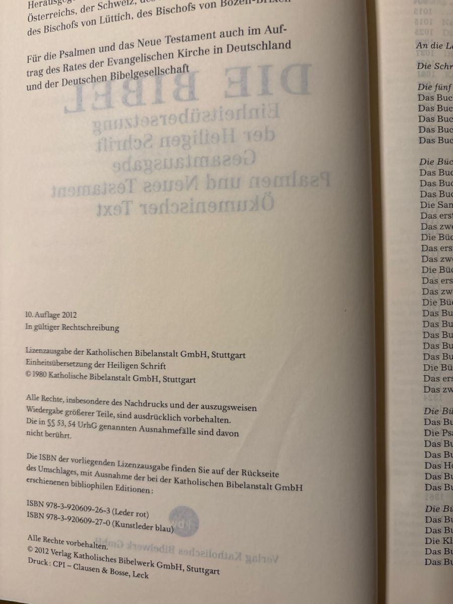 Libri: Die Bibel mit Redensarten Einheitsübersetzung gebraucht – Usato da Malters venduto da Brianna01 2