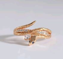 Neu! Schlangen Ring Goldlook Modeschmuck Schlangenring 💗