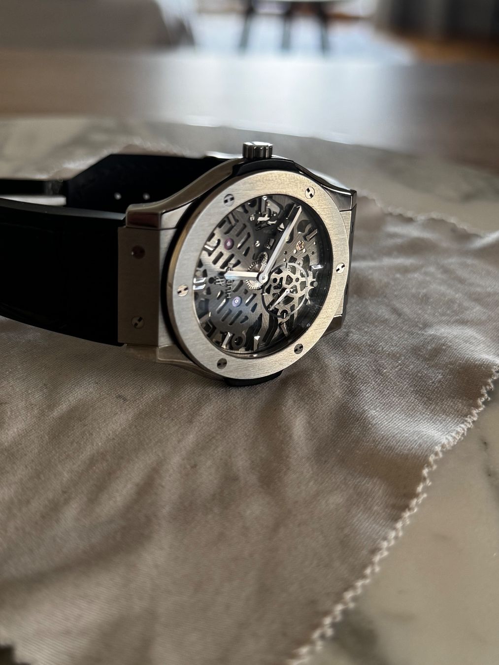 Hublot Uhren: Hublot ultra thin Classic fusion skeleton titanium – Gebraucht aus Vevey von Eiden77 7