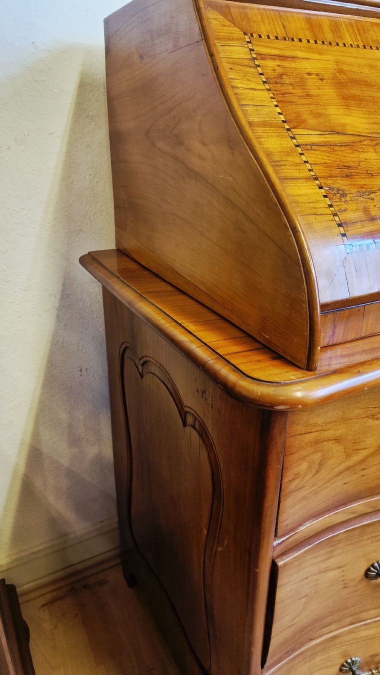 Scrivanie: Antiker Sekretär/Kommode, Kirschbaum, Barock Stil – Usato da BERN venduto da Intarsia 2