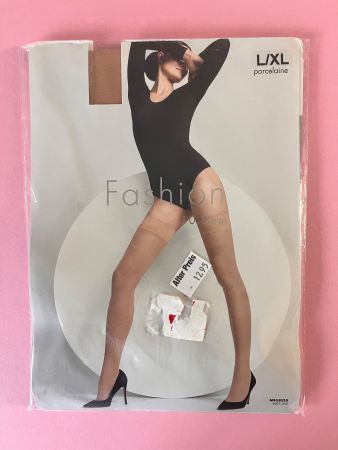 Halterlose Strümpfe Fashion (Migros), Gr. L/XL, Porcelaine
