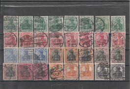 Schönes Germania-Lot, gestempelt, Kat. über 50.-€