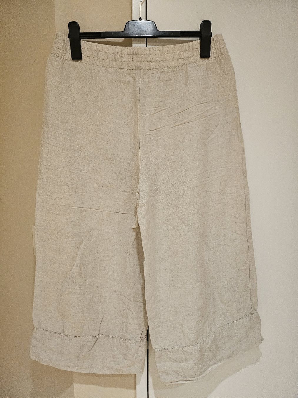 Tchibo Pantaloni: Tchibo Culotte Leinen Viscose gr.44 beige – Usato da Allschwil venduto da na.wi.90