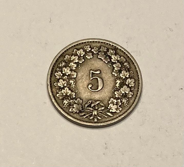 Tutti le monete: Schweizer 5 Rappen 1920 B – Usato da Luzern venduto da Kartenansicht 1