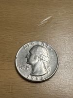 USA Quarter Dollar 1966 Washington Münze gebraucht