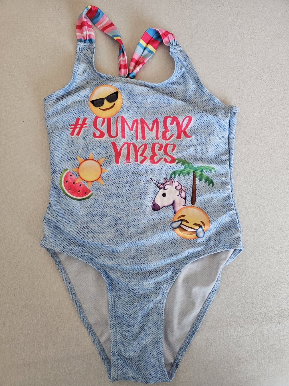 Costumi da bagno & Bikini: Badeanzug Mädchen "Emoji" Gr. 134/140  – Usato da Bütschwil venduto da Taranabo