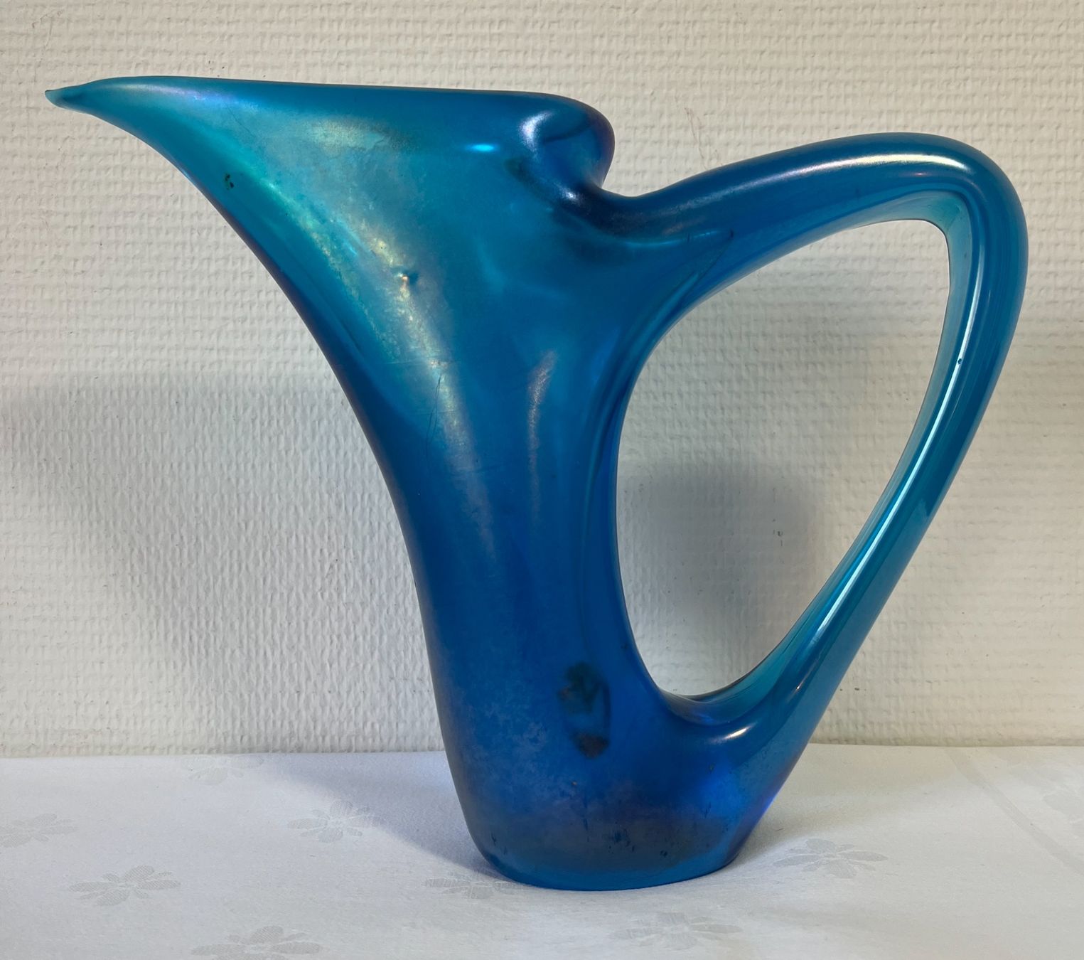 Caraffe: Vintage Glaskanne blau, vermutlich Kunstobjekt! – Usato da Allschwil venduto da mar_6plf