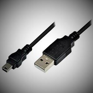 5m USB 2.0 Kabel A Stecker Gewinkelt > B Stecker Schwarz
