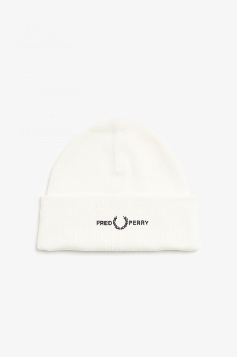 Hüte, Mützen & Caps: Fred Perry Beanie Graphic Beanie / Snow White – Neu und originalverpackt aus Bern von rocker77