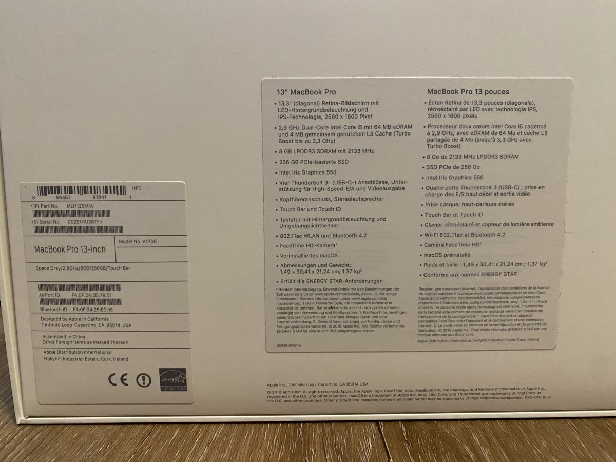 Apple Notebooks: MacBook Pro 13", 2016, Space Grau, optisch in Top Zustand – Gebraucht aus Bazenheid von Fabian911 6