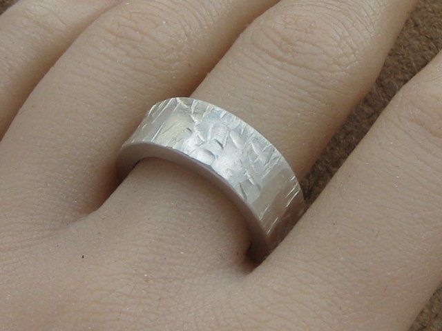Anelli: breiter UNIKAT Ring Silber 999 Hammerschlag / Gr. 55 – Nuovo (secondo la descrizione) da Ermatingen venduto da Decovin 4