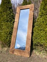 Sonniger Spiegel, Holzrahmen gebrannt&gebürstet, 166x64cm