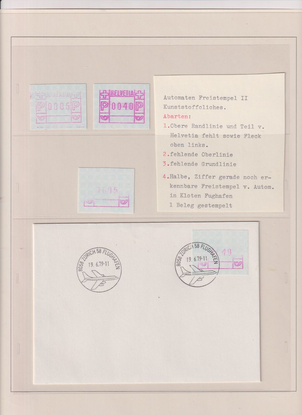 Tous les timbres: Abarten - Lot Postautomatisation !! – D'occasion à Bibern SH par Heinibuehrer