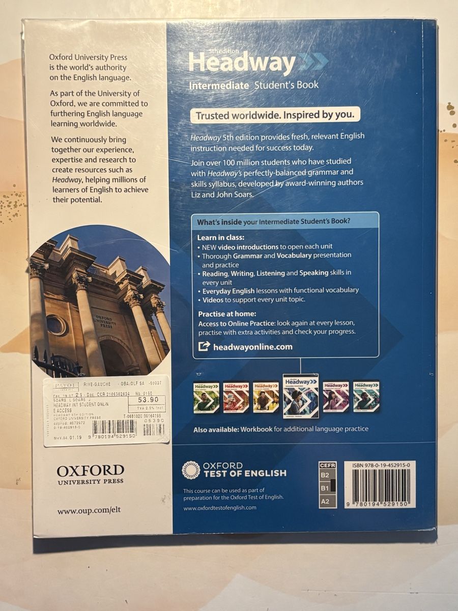 Libri: Headway intermediate student’s book, 5th edition  – Nuovo (secondo la descrizione) da Troinex venduto da alexia.rey 1