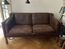 Dänisches Design Ledersofa Börge Mogensen