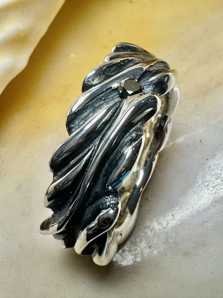 Ringe: Echter schwarzer Natur-Diamant - Silberring – Neu und originalverpackt aus Jona von Herzschmiede 7