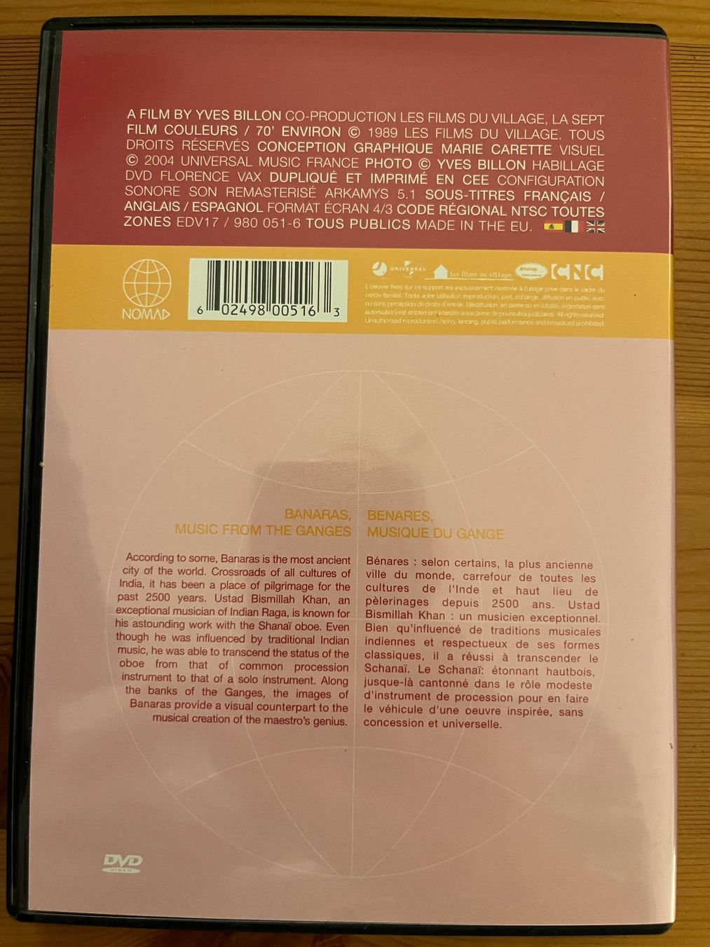 Tutti i DVDs: MUSIC FROM THE GANGES - USTAD BISMILLAH KHAN – Usato da Lausanne venduto da sbar224 1