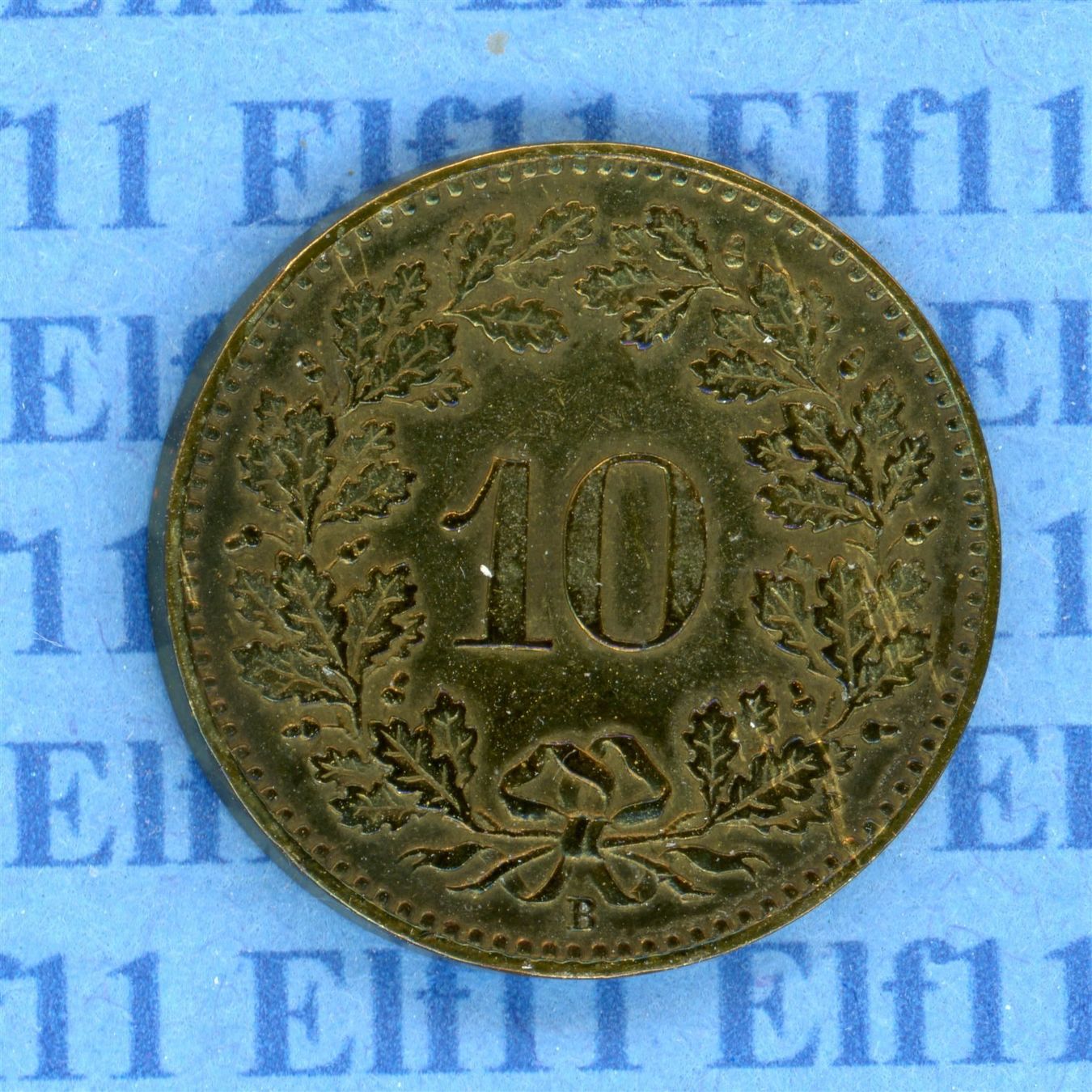 Tutti le monete: CHF___0.10 1918 Messing -vz 10 Rappen – Usato da Widnau venduto da Elf11 1