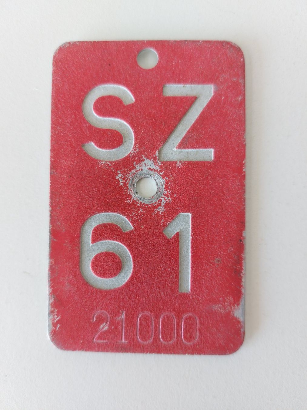 Sachs Insegne: Velonummer SZ 61 plaque Velo – Usato da Schenkon venduto da Uhu007