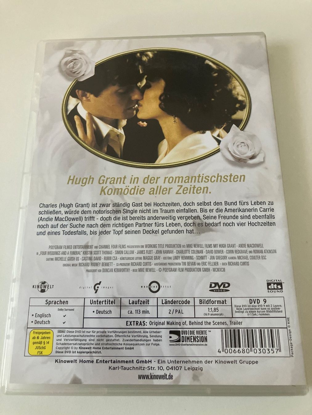Alle DVDs: Vier Hochzeiten und ein Todesfall (DVD) Grant, MacDowell – Gebraucht aus Arbon von HelFer01 1