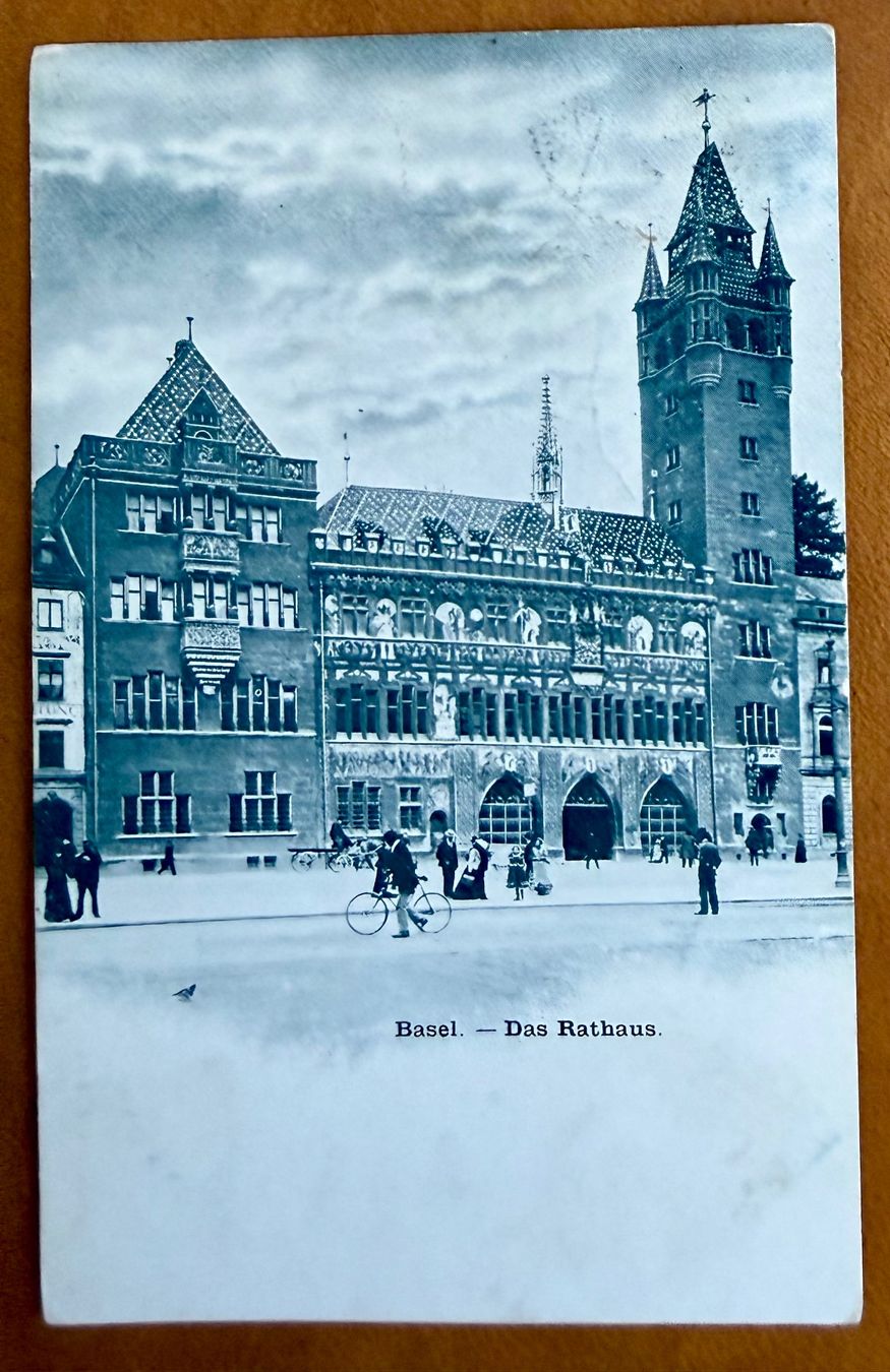 Cartoline postali: Basel - Das Rathaus - Animation 1909 – Usato da Lutry venduto da Ediego