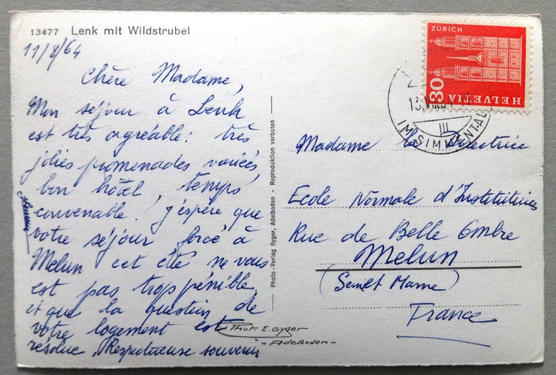 Cartoline postali: Lenk mit Wildstrubel – Difettoso da Fétigny venduto da Billy2miny 1