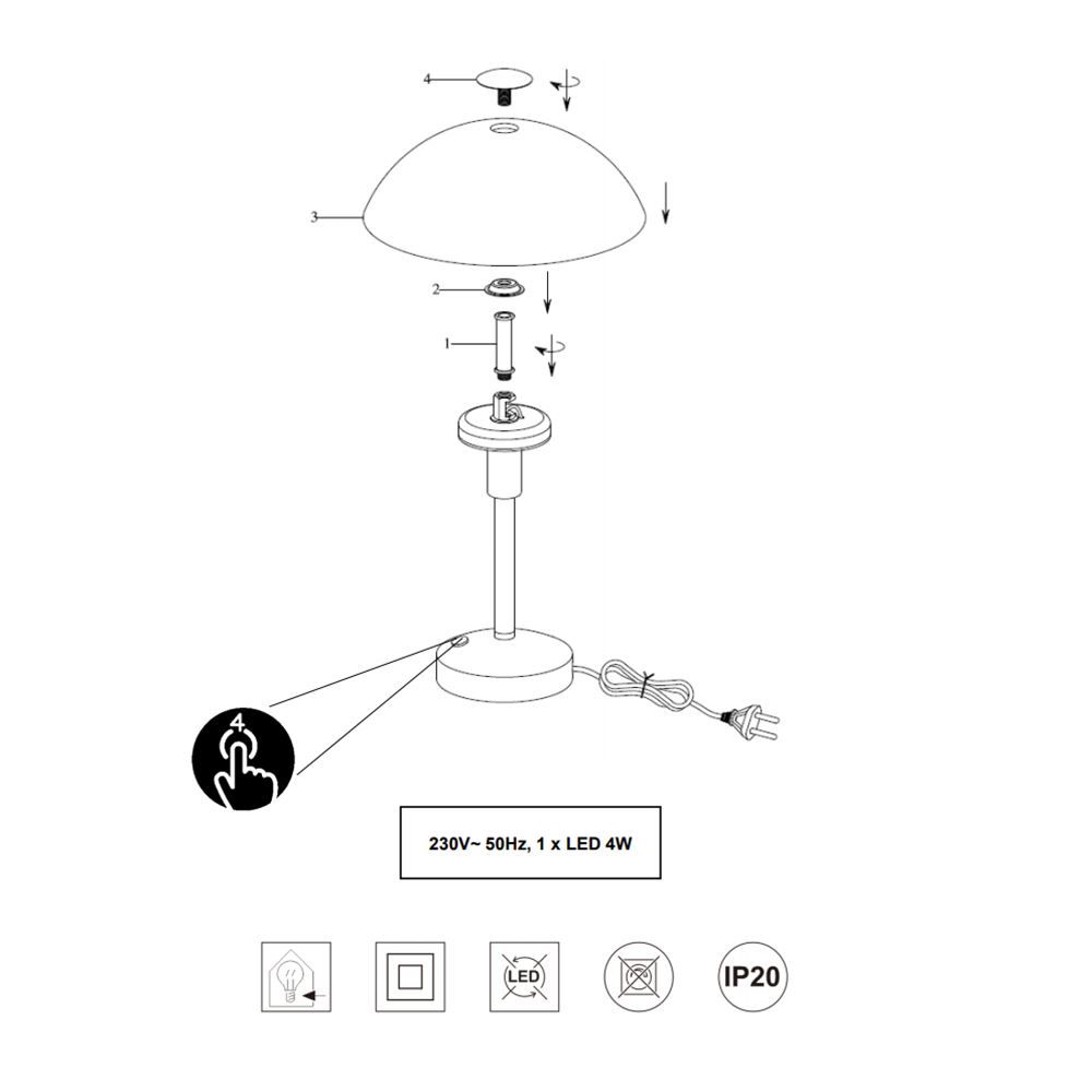 Lampen: LED Tischleuchte, Messing, Touch – Neu (gemäss Beschreibung) aus Kreuzlingen von Smart-Light 2