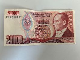 Türkei 1970, 20'000 Lirasi