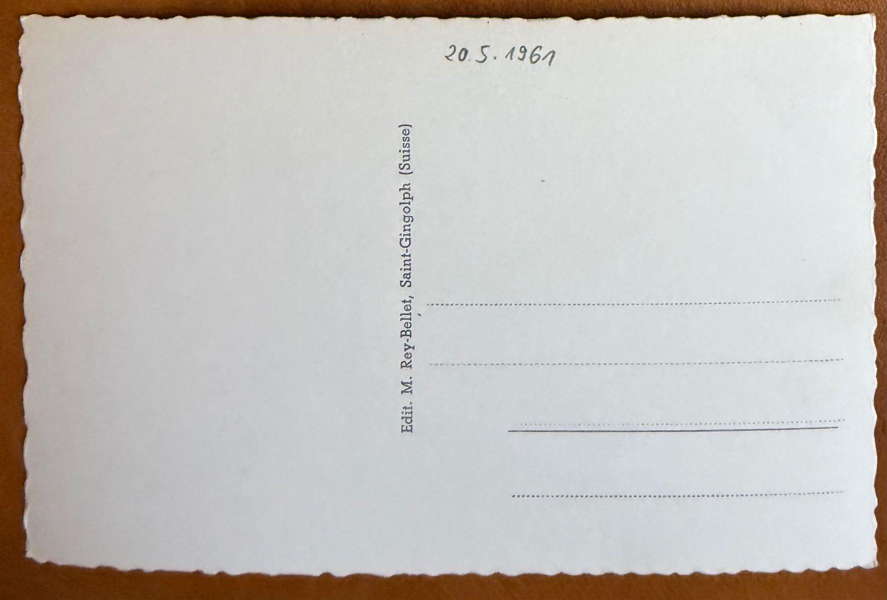 Cartoline postali: St. Gingolph - Belle vue générale. 1961 – Usato da Lutry venduto da Ediego 1