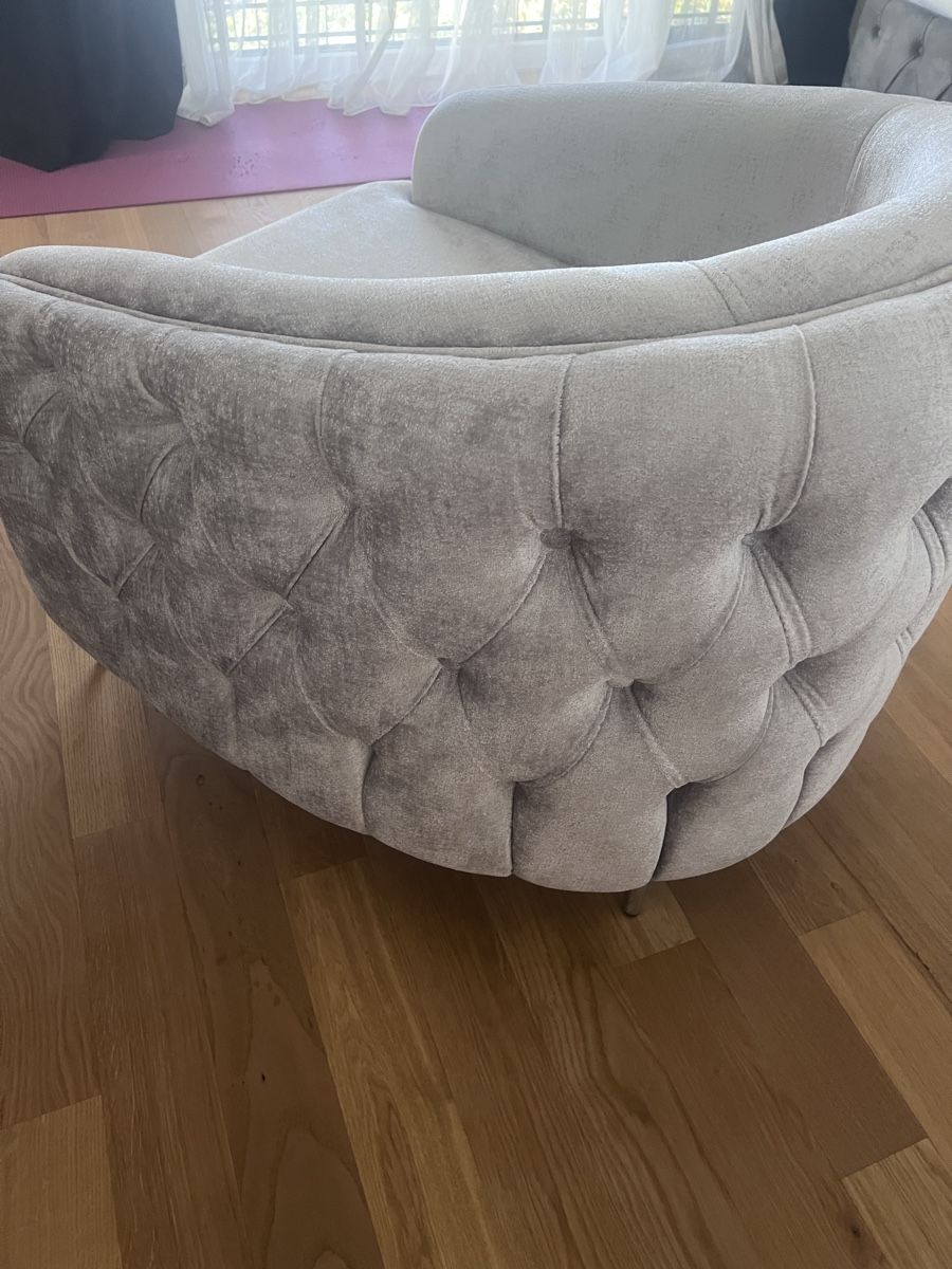 Poltrone: Gemütlicher Sessel, hellgrau, neu – Nuovo (secondo la descrizione) da Root venduto da Fashionhomeandmore 3