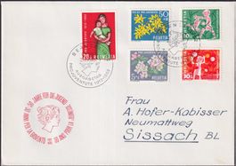 1962, Pro Juventute FDC J193-J197 ganzer Satz!