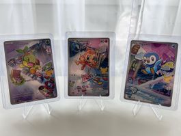 Pokemon Promo - Turtwig 040 Chimchar 041 Piplup
