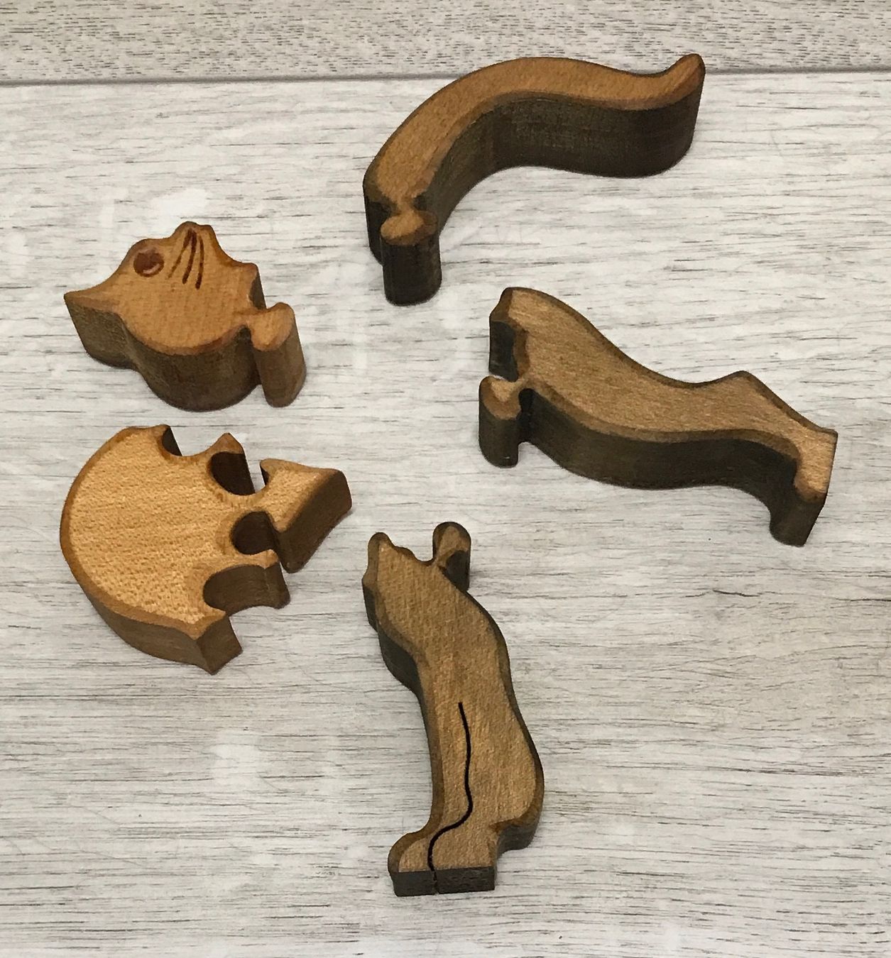 Puzzle: Katze Puzzle 5teilig Holz – Usato da Ennetmoos venduto da Tabakfrei 2