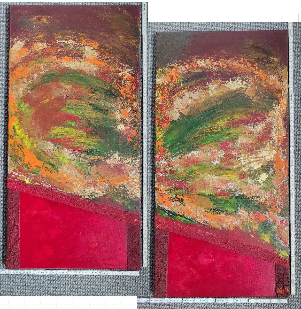 Dipinti: 2x Abstraktes Acrylbild, handgemalt 40x80cm – Usato da Ballwil venduto da bom_ar