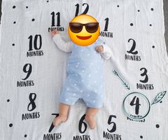 Baby Meilenstein Decke