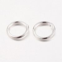 50 Spaltringe (einfach) versilbert   6mm